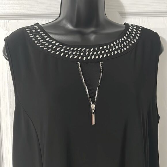 Tribal Black Sleeveless Top - Picture 2 of 3